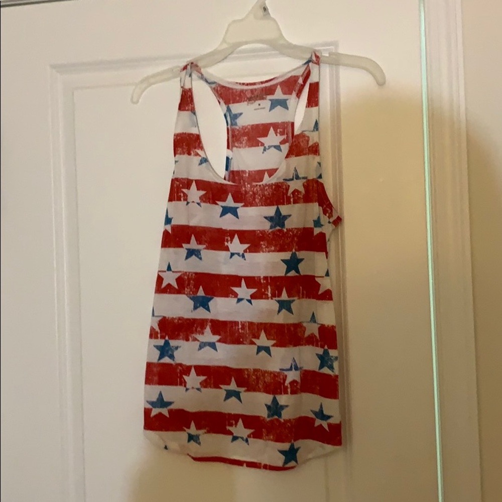 American flag muscle tee